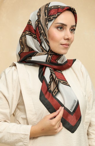Printed Soft Scarf 2011-11 Red 2011-11