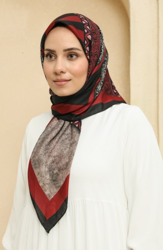 Printed Soft Scarf 2012-04 Claret Red 2012-04