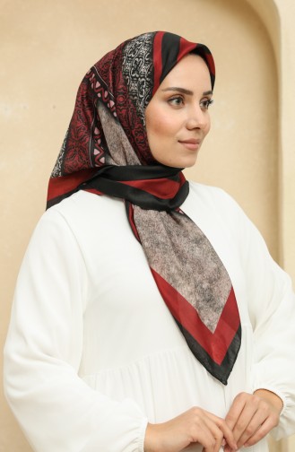 Printed Soft Scarf 2012-04 Claret Red 2012-04