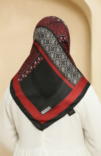 Printed Soft Scarf 2012-04 Claret Red 2012-04