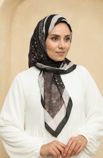 Printed Soft Scarf 2012-10 Brown 2012-10