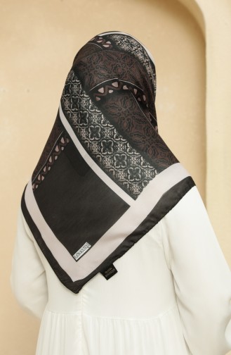Printed Soft Scarf 2012-10 Brown 2012-10