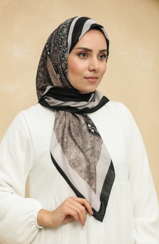 Printed Soft Scarf 2012-12  Milk Coffee  2012-12