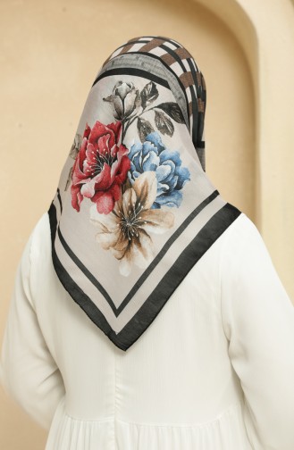 Printed Soft Scarf 2013-04 Milk Coffee   2013-04