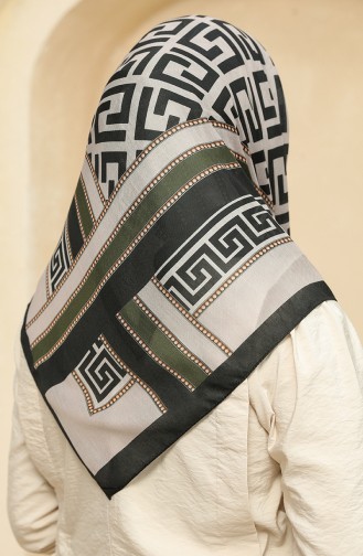 Printed Soft Scarf  2014-03 Khaki 2014-03
