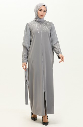 Gray Abaya 14383