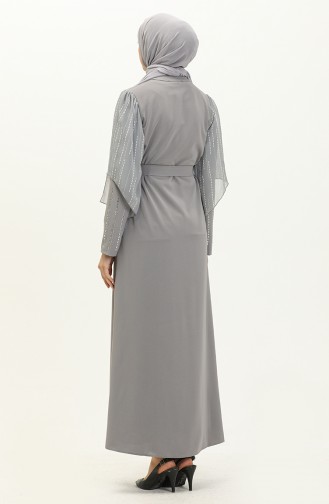 Gray Abaya 14383