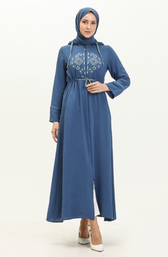 Blue Abaya 14168