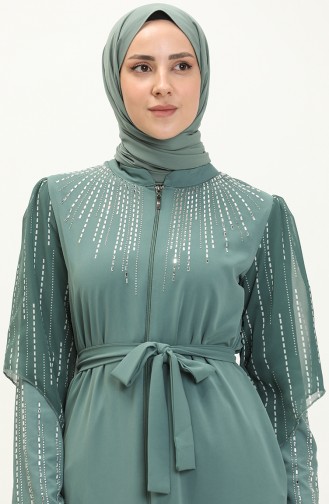 Mint Green Abaya 14380