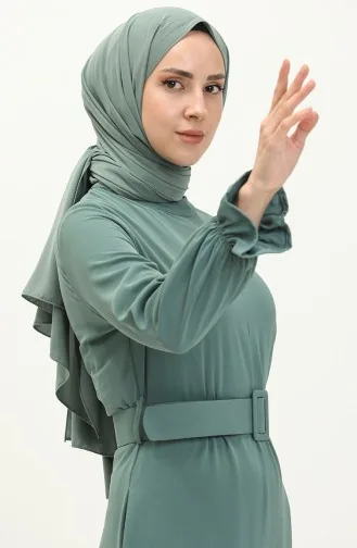Kemerli Tulum Elbise Mint 12244