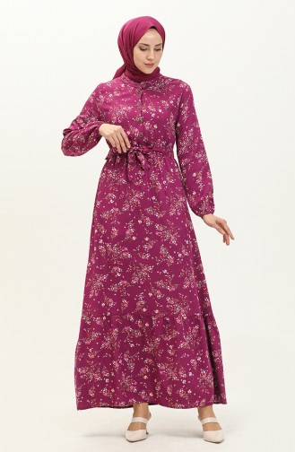 Robe Hijab Pourpre 5068-03