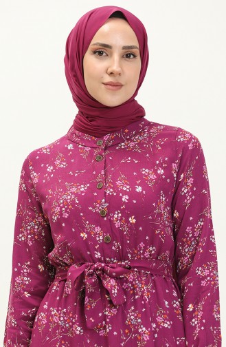 Lila Hijab Kleider 5068-03