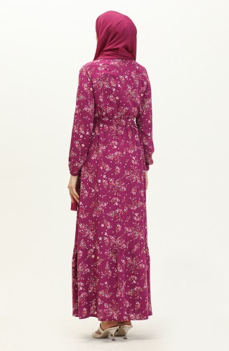 Purple Hijab Dress 5068-03