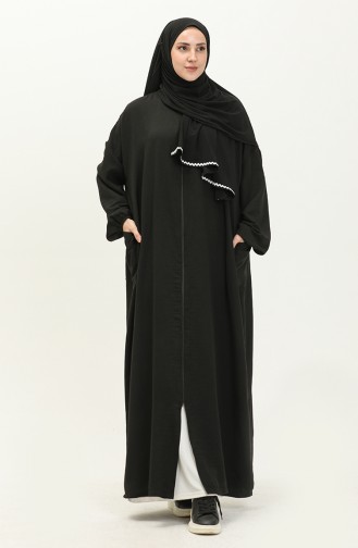Oyya Fermuarlı Tek Parça Namaz Elbisesi 238490-01 Siyah