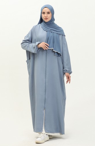 Oyya Fermuarlı Tek Parça Namaz Elbisesi 238490-04 İndigo