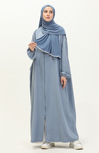 Oyya Fermuarlı Tek Parça Namaz Elbisesi 238490-04 İndigo