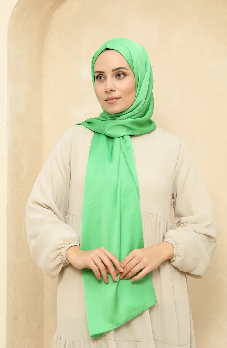 Nursema Châle Soie Sable 81001-02 Vert Pistache 81001-02