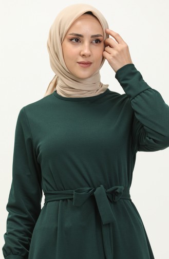 Belted Tunic Pants Two Piece Suit 0690-01 Emerald Green 0690-01