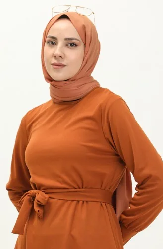Belted Tunic Pants Two Piece Suit 0690-04 Tan 0690-04