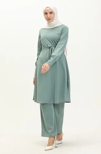 Ensemble Tunique Pantalon 0690-05 Vert Noisette 0690-05