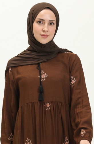 Braun Hijab Kleider 4083-03