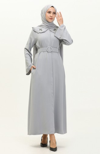 Robe Détail Pierre 70011-01 Gris 70011-01