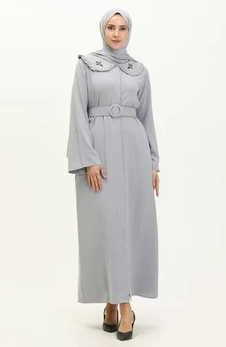 Robe Détail Pierre 70011-01 Gris 70011-01