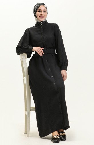 Aerobin Fabric Belted Dress 24Y8918-02 Black 24Y8918-02