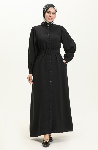 Aerobin Fabric Belted Dress 24Y8918-02 Black 24Y8918-02