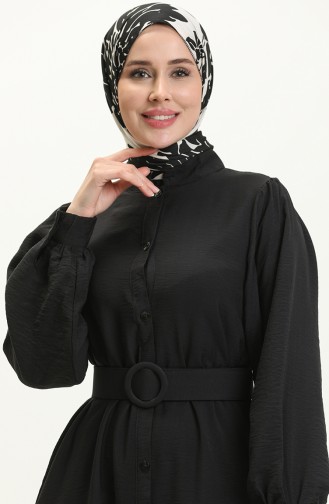 Aerobin Fabric Belted Dress 24Y8918-02 Black 24Y8918-02