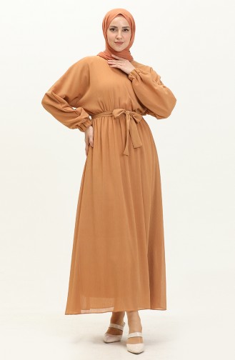 Bat Sleeve Chiffon Dress 24Y8962-03 Milk Coffee   24Y8962-03