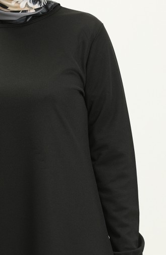 Elastic Sleeve Tunic 1648-01 Black 1648-01