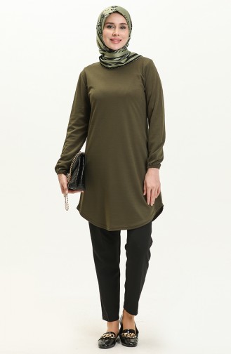 Elastic Sleeve Tunic 1648-02 Khaki 1648-02