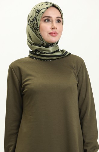 Tunika mit elastischen Ärmeln 1648-02 Khaki 1648-02