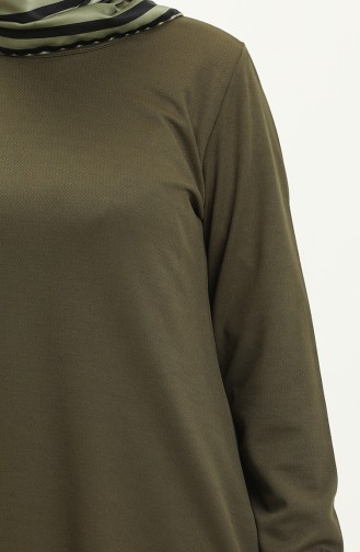 Elastic Sleeve Tunic 1648-02 Khaki 1648-02