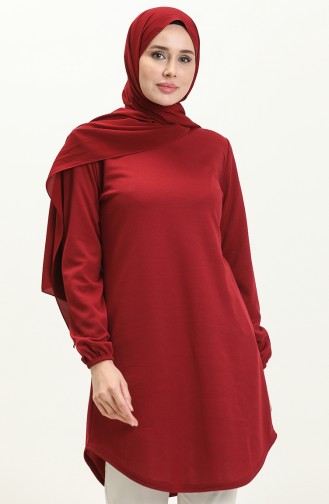 Elastic Sleeve Tunic 1648-03 Claret Red 1648-03