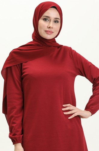 Elastic Sleeve Tunic 1648-03 Claret Red 1648-03