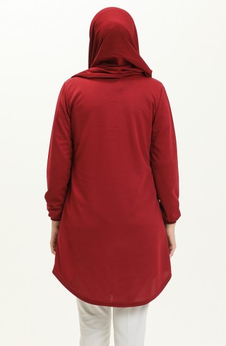 Elastic Sleeve Tunic 1648-03 Claret Red 1648-03