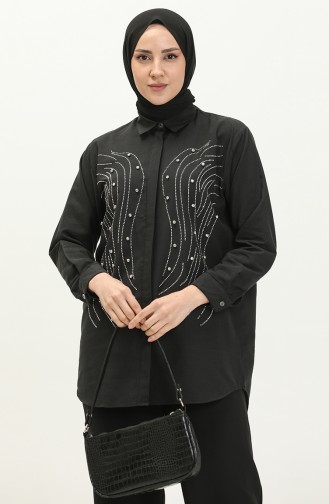 Tunique Chemise Imprimé Pierre 1907-01 Noir 1907-01