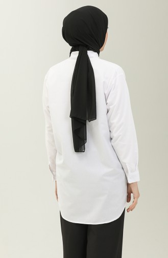 Stone Printed Shirt Tunic 1907-02 white 1907-02