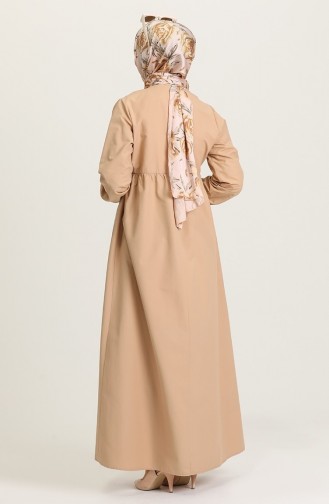 Camel Hijab Dress 3008