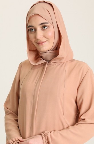 Salmon Abaya 3017