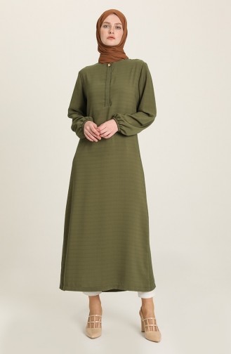 Khaki Hijab Kleider 3021