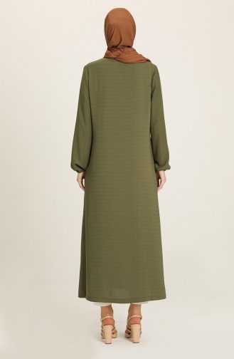 Khaki Hijab Dress 3021