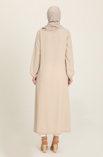 Beige İslamitische Jurk 3022