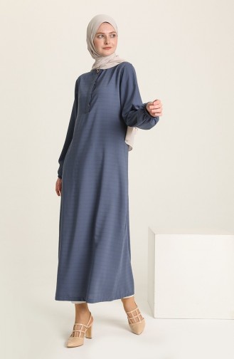 Indigo Hijab Dress 3023