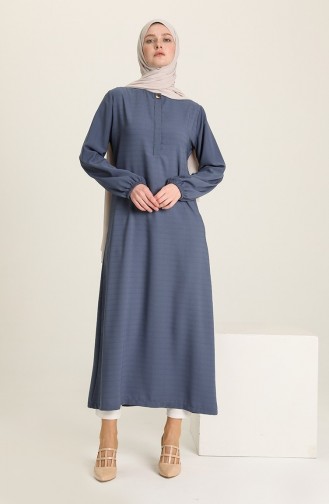 Indigo Hijab Dress 3023