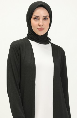Effen Lang Vest 8589A-01 Zwart 8589A-01