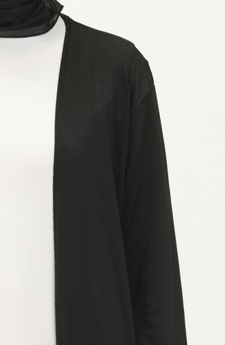 Plain Long Cardigan 8589-01 Black 8589-01