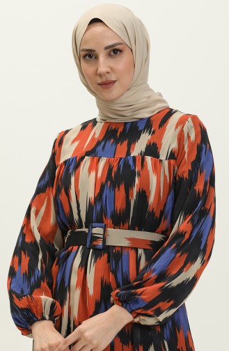 Robe Hijab Couleur brique 14336